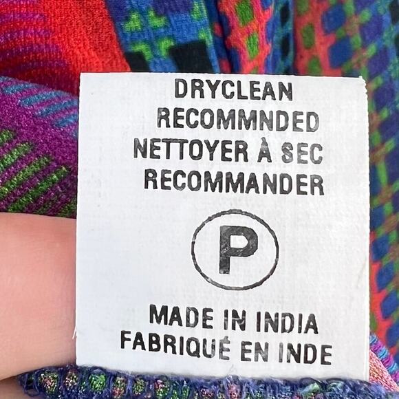 Bl-nk Conditions Apply by Anthropologie Retro Geo Stripe Peasant Blouse Size XS - Picture 8 of 10